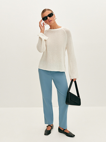 Джемпер ажурной вязки