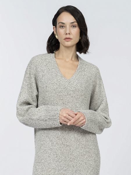 Платье из буклированной пряжи с шерстью мериноса и альпаки