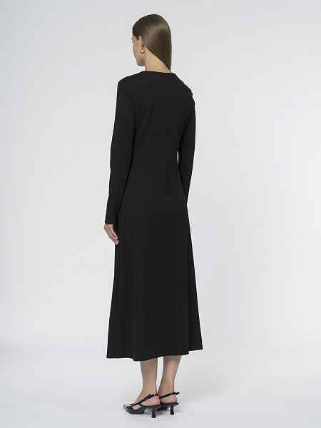 Приталенное платье из вискозного трикотажа