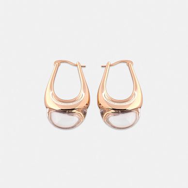 Золотистые серьги "Капли росы"