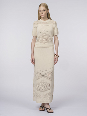 Ажурная вязаная юбка