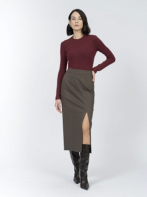Юбка-карандаш из эластичного вискозного трикотажа
