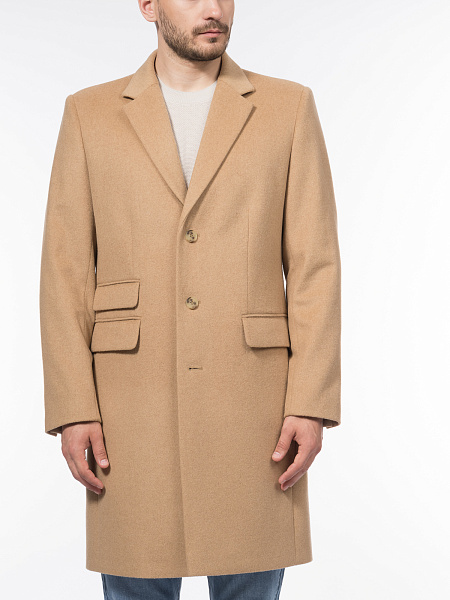 Классическое шерстяное пальто прямого силуэта