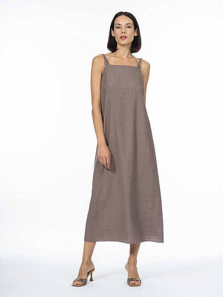 Платье с перекрутами и эффектным вырезом