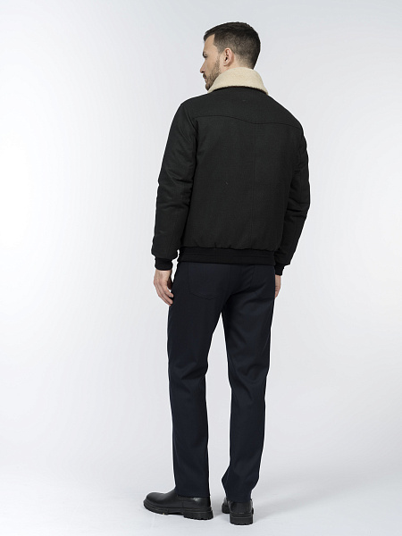 Куртка-авиатор из пальтовой ткани, утепленная наполнителем пух/перо