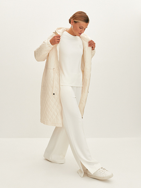 Стеганное пальто