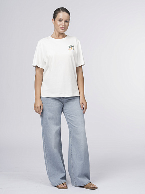 Футболка из хлопкового трикотажа с принтом