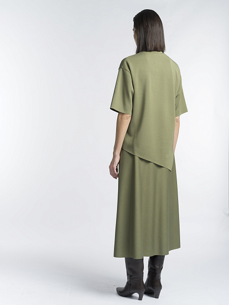 Асимметричная блуза из вискозного неопрена