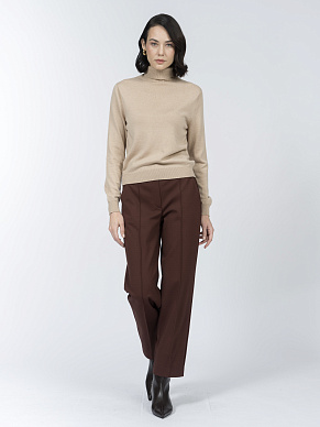 Брюки со стрелками из плотного трикотажа