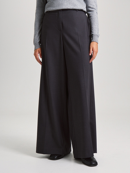 Брюки со стрелками из костюмной ткани