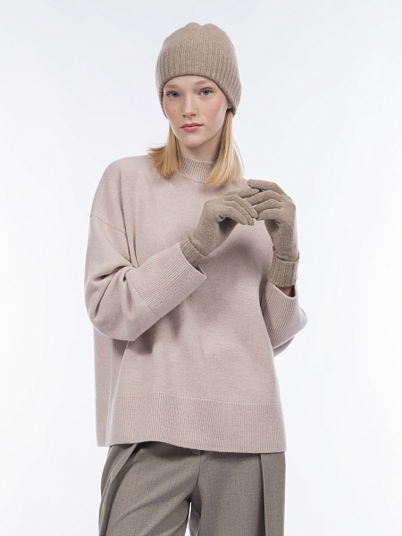 Вязаные перчатки из кашемира