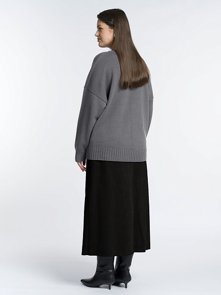 Расклешенная юбка из замши