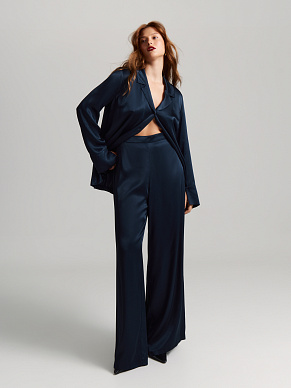 Брюки из атласной вискозы