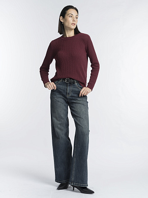 Джемпер дизайнерского переплетения из хлопковой пряжи