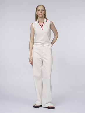 Минималистичное поло без рукавов и застежки