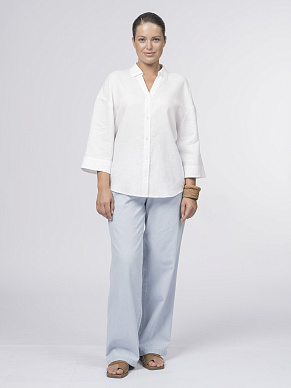 Рубашка изо льна с укороченным рукавом