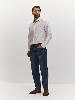 Рубашка из 100% хлопка с брендированным принтом