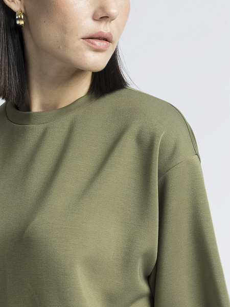 Асимметричная блуза из вискозного неопрена