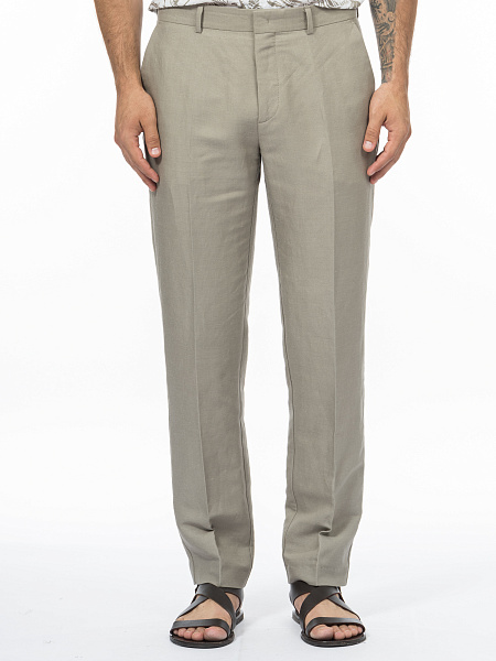Брюки изо льна и вискозы