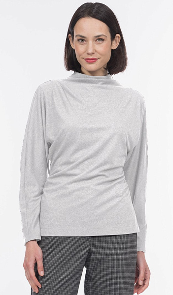 Асимметричная блуза с длинным рукавом