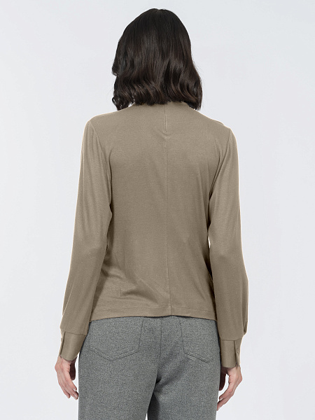 Водолазка с драпировкой из вискозного трикотажа