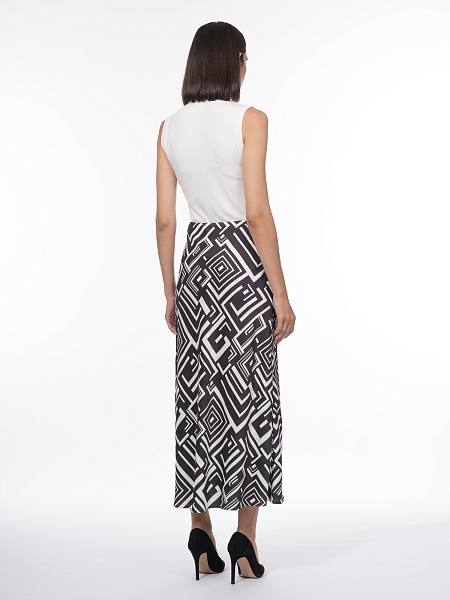 Юбка из 100% вискозы с геометрическим принтом