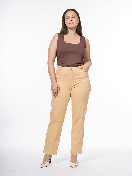 Джинсы Mom fit из цветного денима