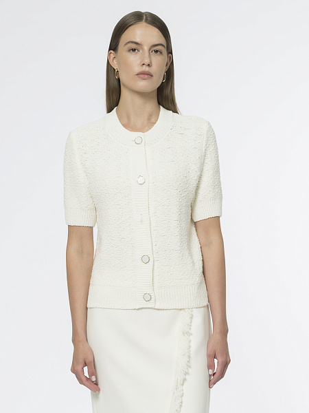 Вязаный кардиган с коротким рукавом