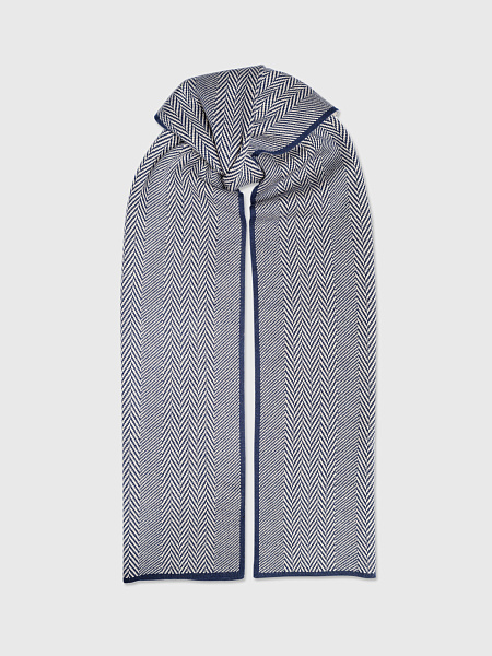 Шарф с принтом в рубчик