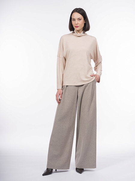 Прямые шерстяные брюки