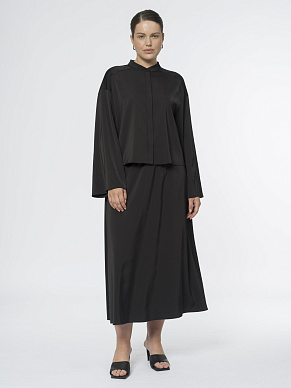 Юбка А-силуэта с атласным блеском