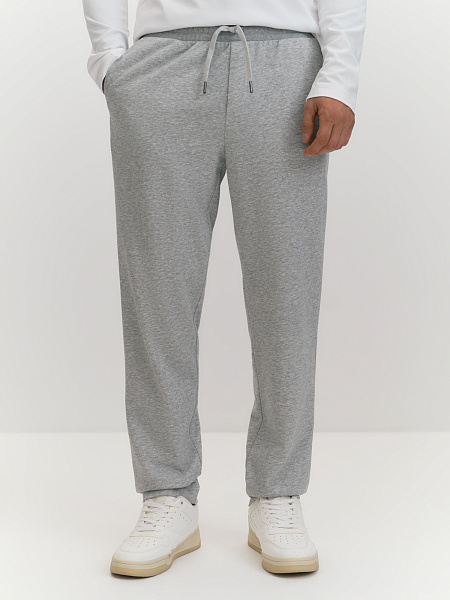 Брюки из хлопкового трикотажа с брендированным принтом