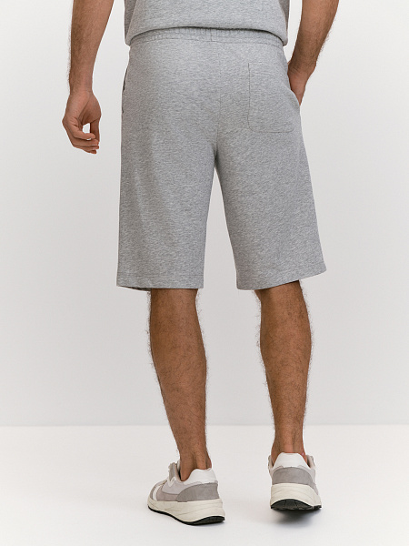 Шорты из хлопкового трикотажа с брендированным принтом