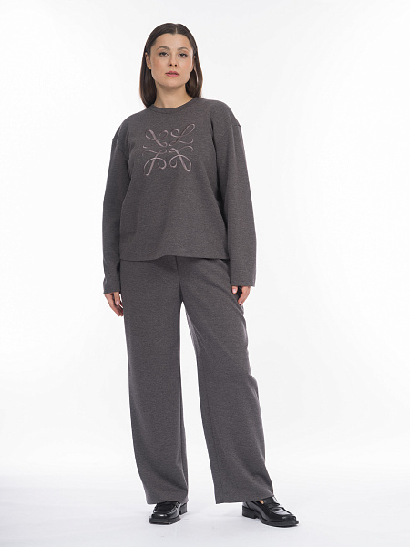 Прямые трикотажные брюки