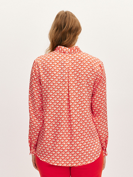 Блуза с воротником аскот