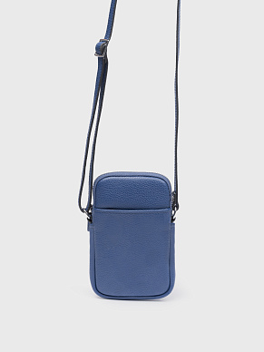 Кожаная сумка-чехол синяя