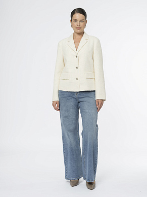 Укороченный твидовый жакет