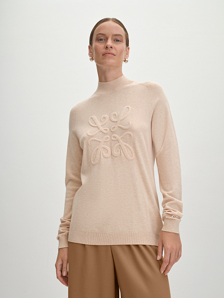 Вязаный джемпер с вышивкой