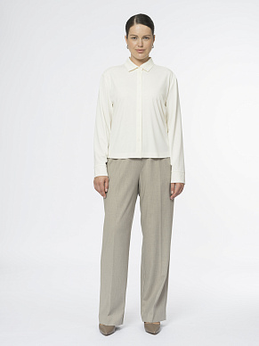 Трикотажная блуза рубашечного кроя