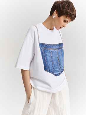 Футболка oversize с принтом 
