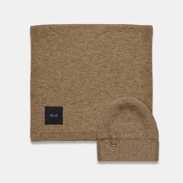 Шапка и шарф с кашемиром