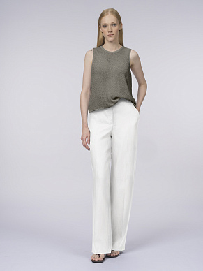 Прямые брюки изо льна