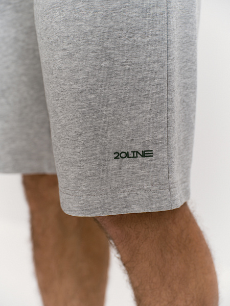 Шорты из хлопкового трикотажа с брендированным принтом