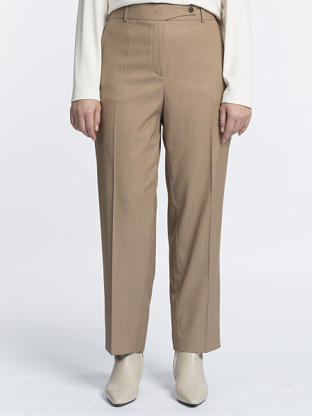 Брюки из костюмной ткани в оттенке кэмел