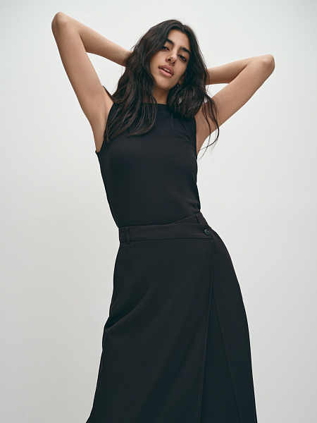 Брюки палаццо с запахом