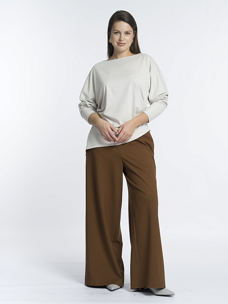 Асимметричная блуза из вискозы и шерсти