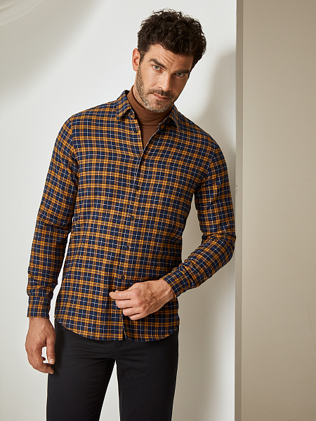 Рубашка с длинным рукавом фланелевая