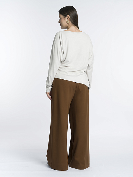 Асимметричная блуза из вискозы и шерсти