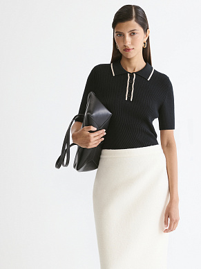 Бесшовная рубашка-поло с кантом