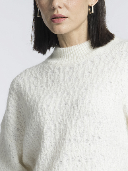 Ажурный джемпер с длинным рукавом